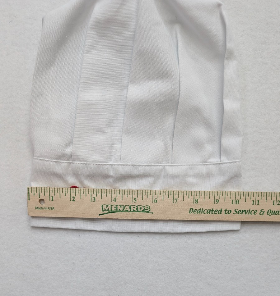 Now Designs Chef Hat Hook and Loop Adjustable Size White Chef Mary Embroidered