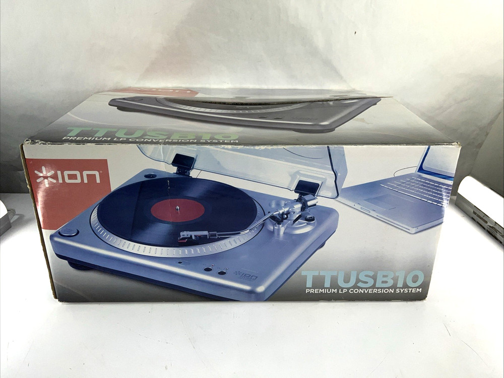 Ion TTUSB10 Premium LP Conversion Turntable USB Record Player **NEW IN OPEN BOX!
