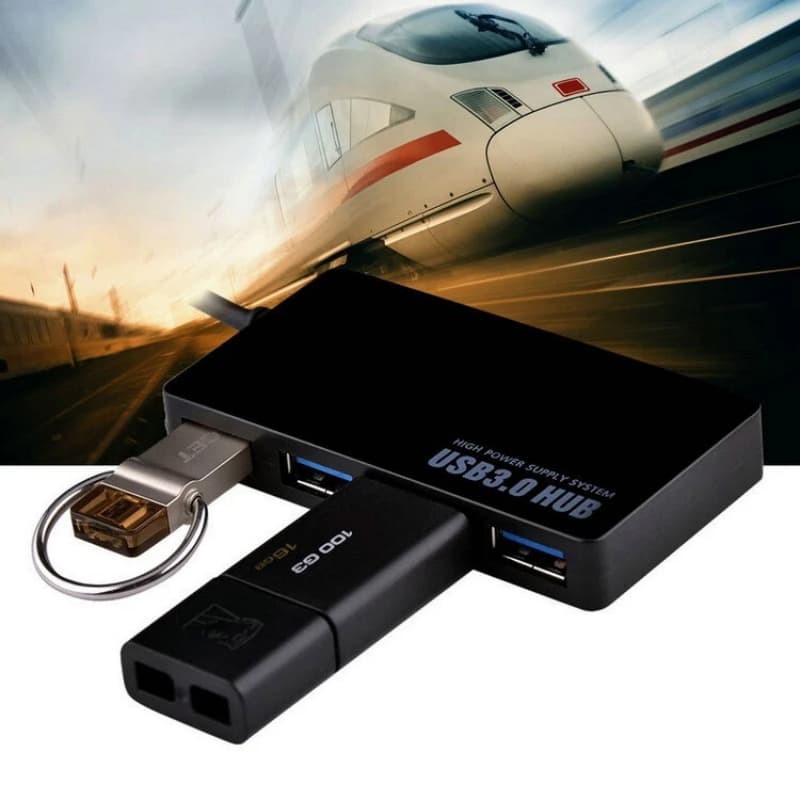 High-Speed USB 3.0 Hub Multi Splitter 4-Port Multiple Expander Adapter Computer