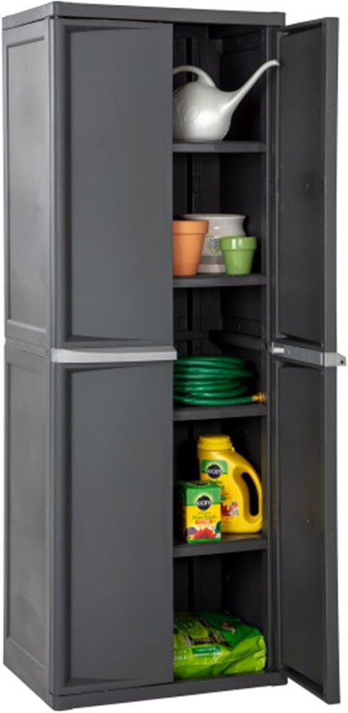 ISterilite Storage Cabinet,Rugged Garage Organizer+Double Doors,Adjustable