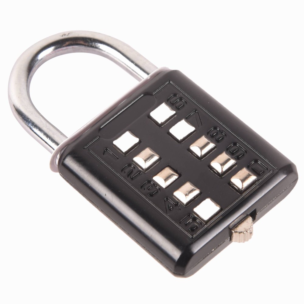 2PCS 10 Digit Combination Lock Push Button Padlock Cabinet Security Padlock