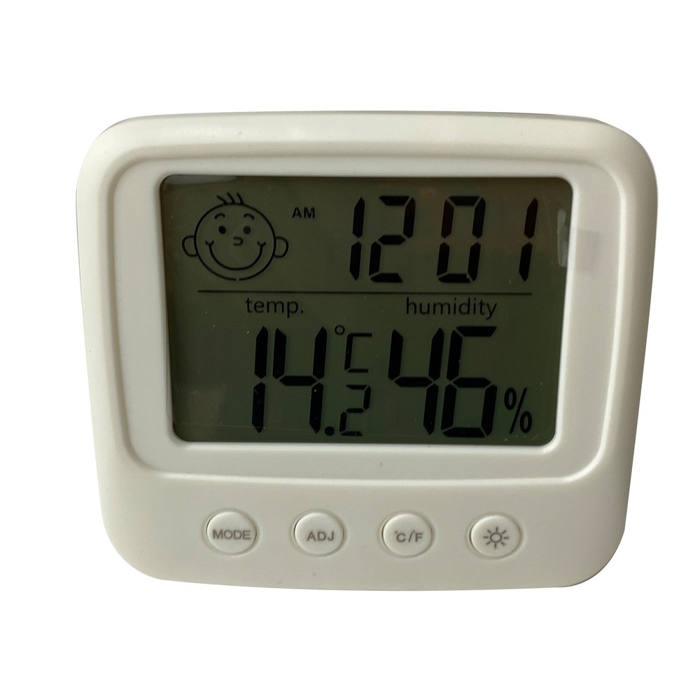 Thermometer Hygrometer Digital Temperature Humidity Meter with Clock Function US