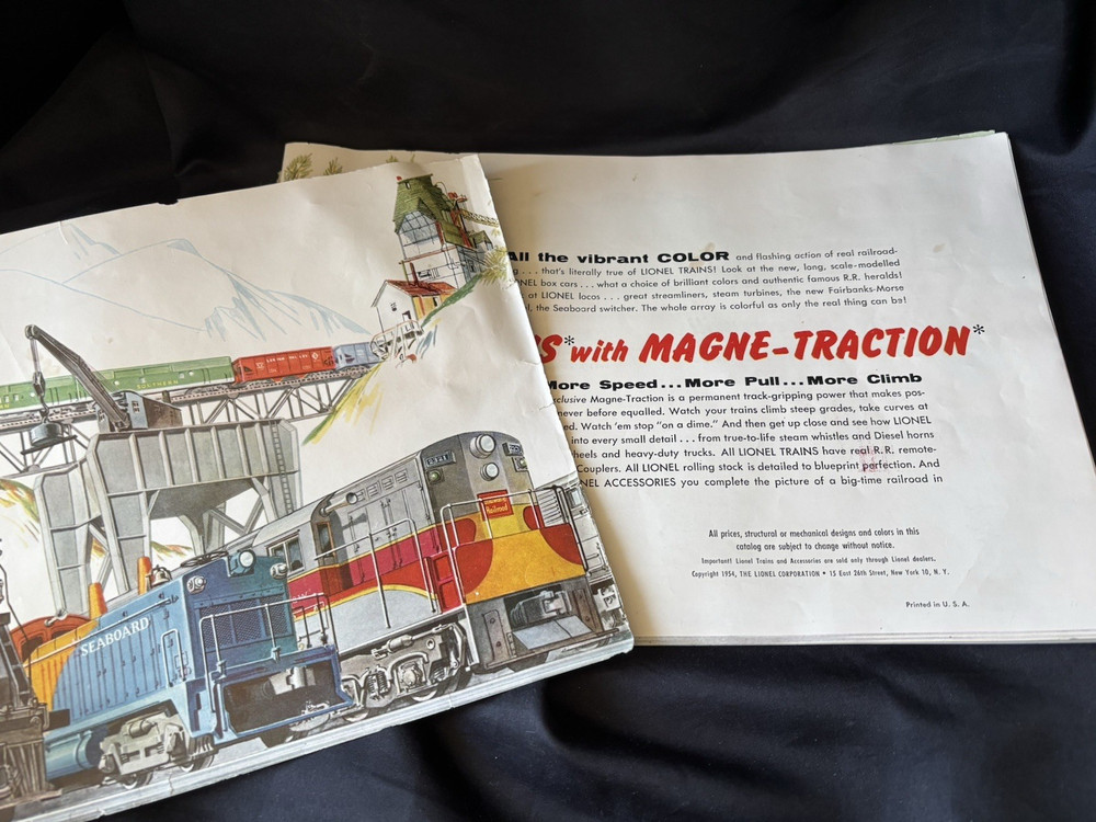 ORIGINAL LIONEL 1954 CATALOG - READ!
