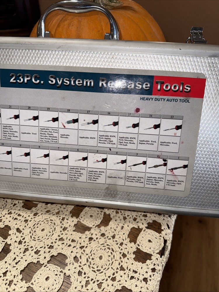 23 Piece System Release Tools Heavy Duty Tool Kit With Case EUC