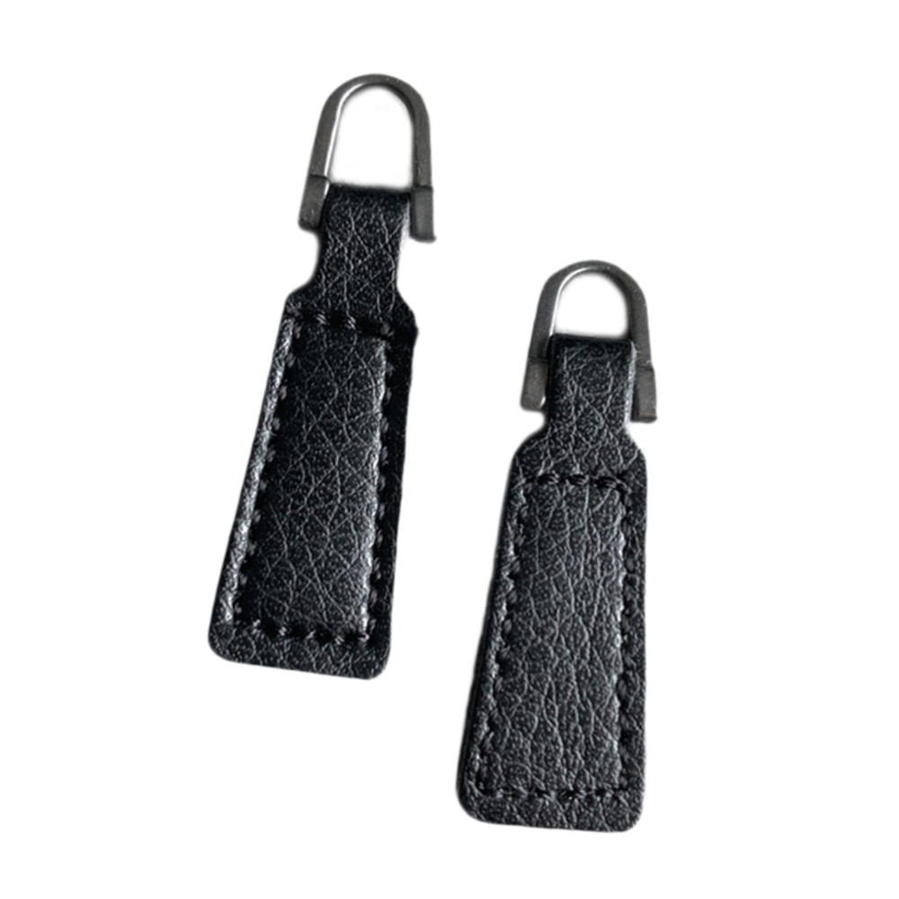 2x Zipper Pulls PU Leather Decorative Zip Pulls for Boot Suitcase Luggage