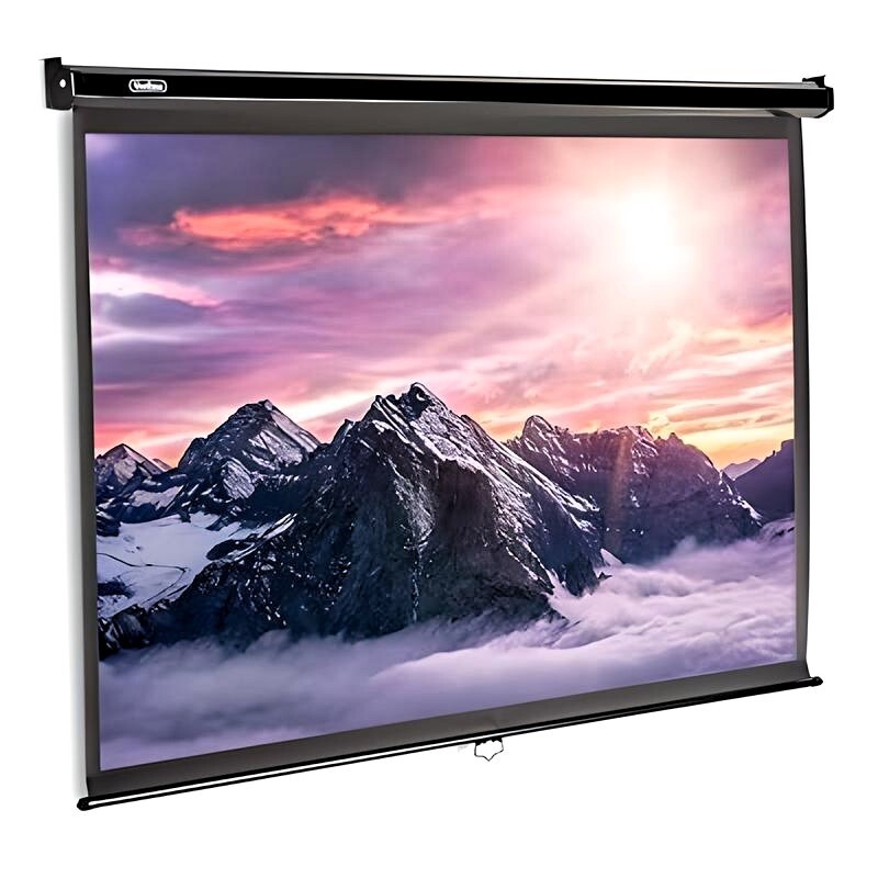 VonHaus 80-inch Widescreen Projector Screen (Manual Pull Down) Home...