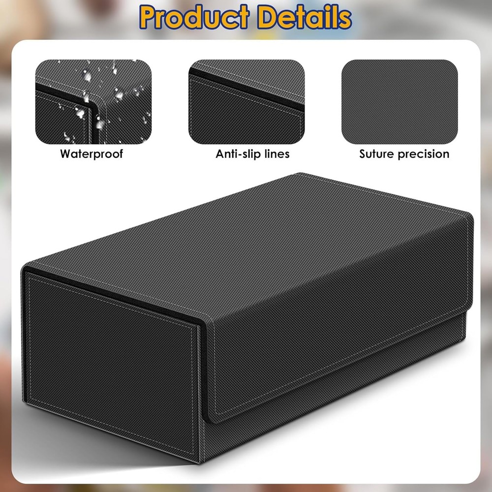 Leather Card Deck Case for Trading Cards - 1200+ Capacity