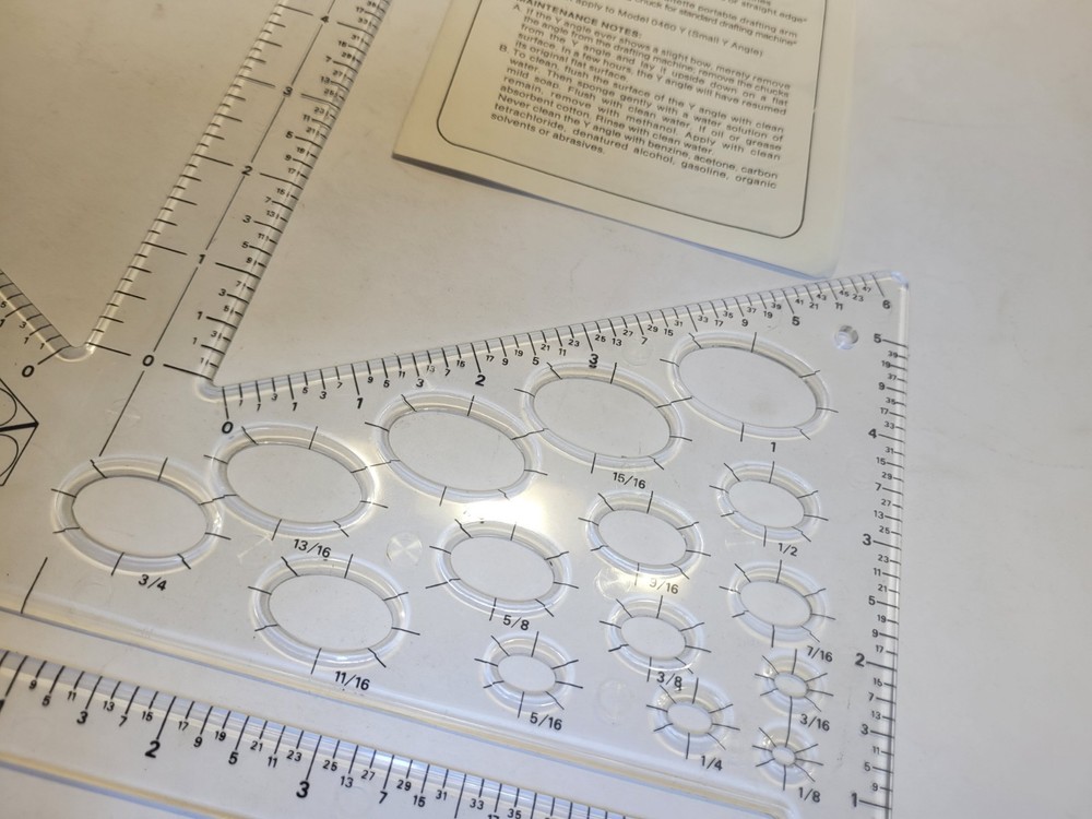 Draftette Y Angle Multipurpose Drafting Angle Measuring Tool Ruler