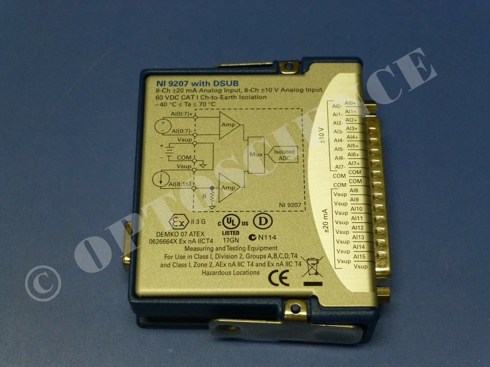 National Instruments NI 9207 cDAQ Analog Input Module, Voltage / Current