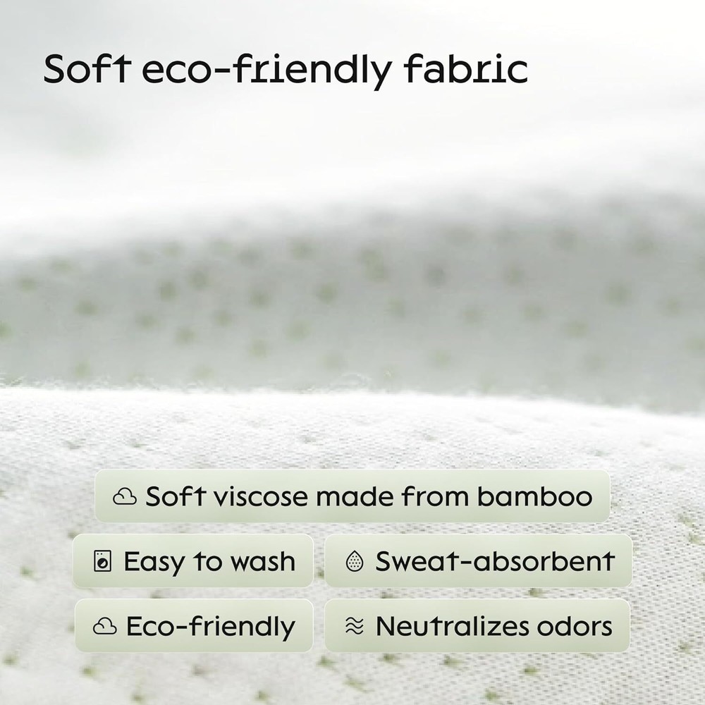 Bamboo Pillow Cover Zippered Protector Waterproof Case Noisless Breathable 2Pack