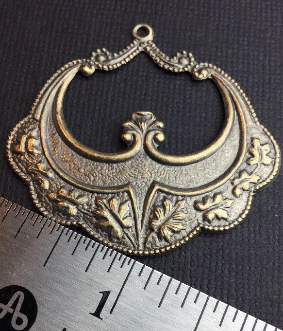 13923 2 Pc Brass Oxidized Victorian Dangle Jewelry Finding