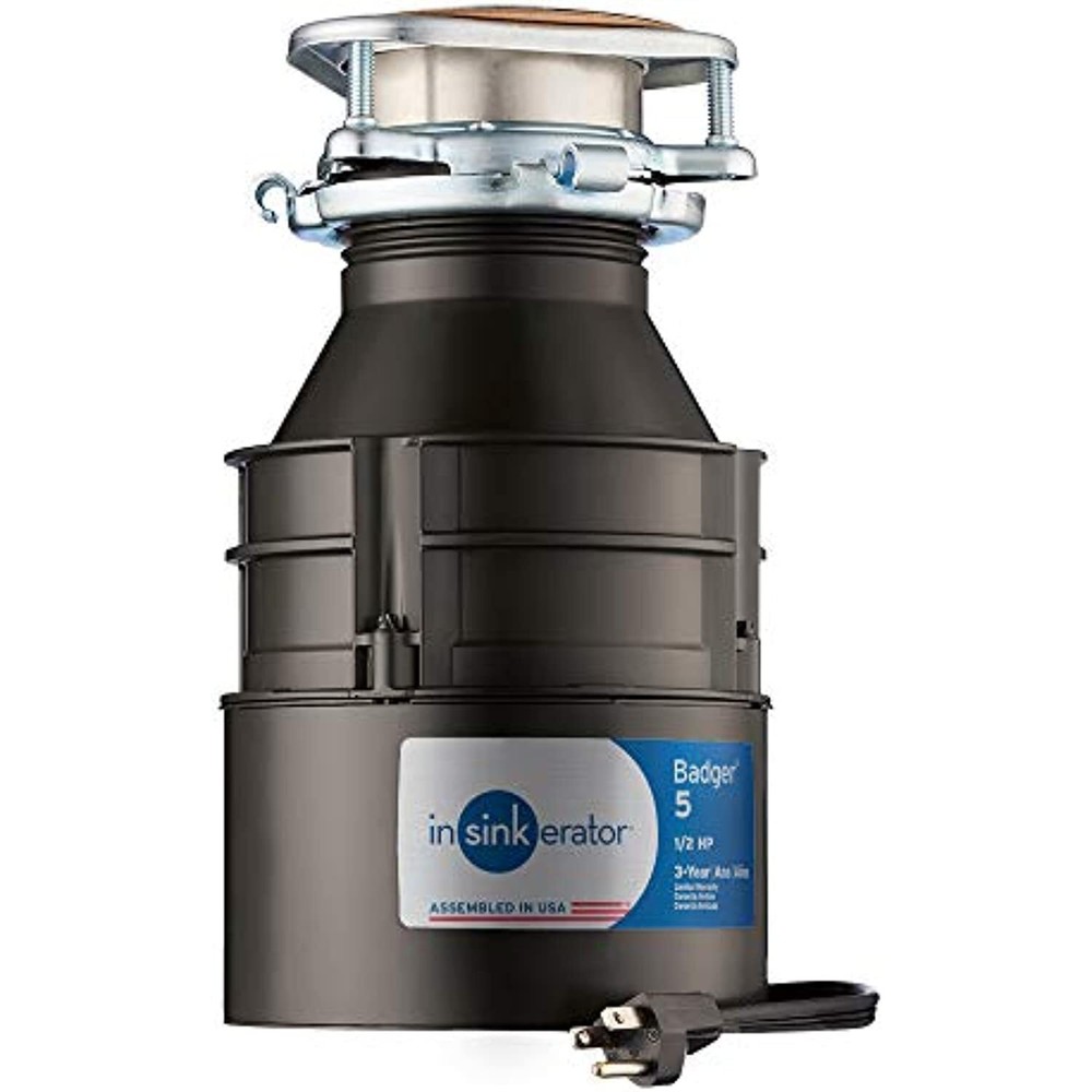 InSinkErator Garbage Disposal with Cord, Badger 5, 1/2 HP Continuous Feed