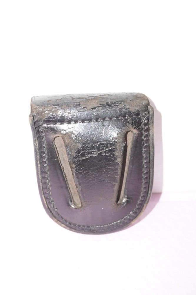 Vintage Leather Handcuff Pouch Case Holster Holder