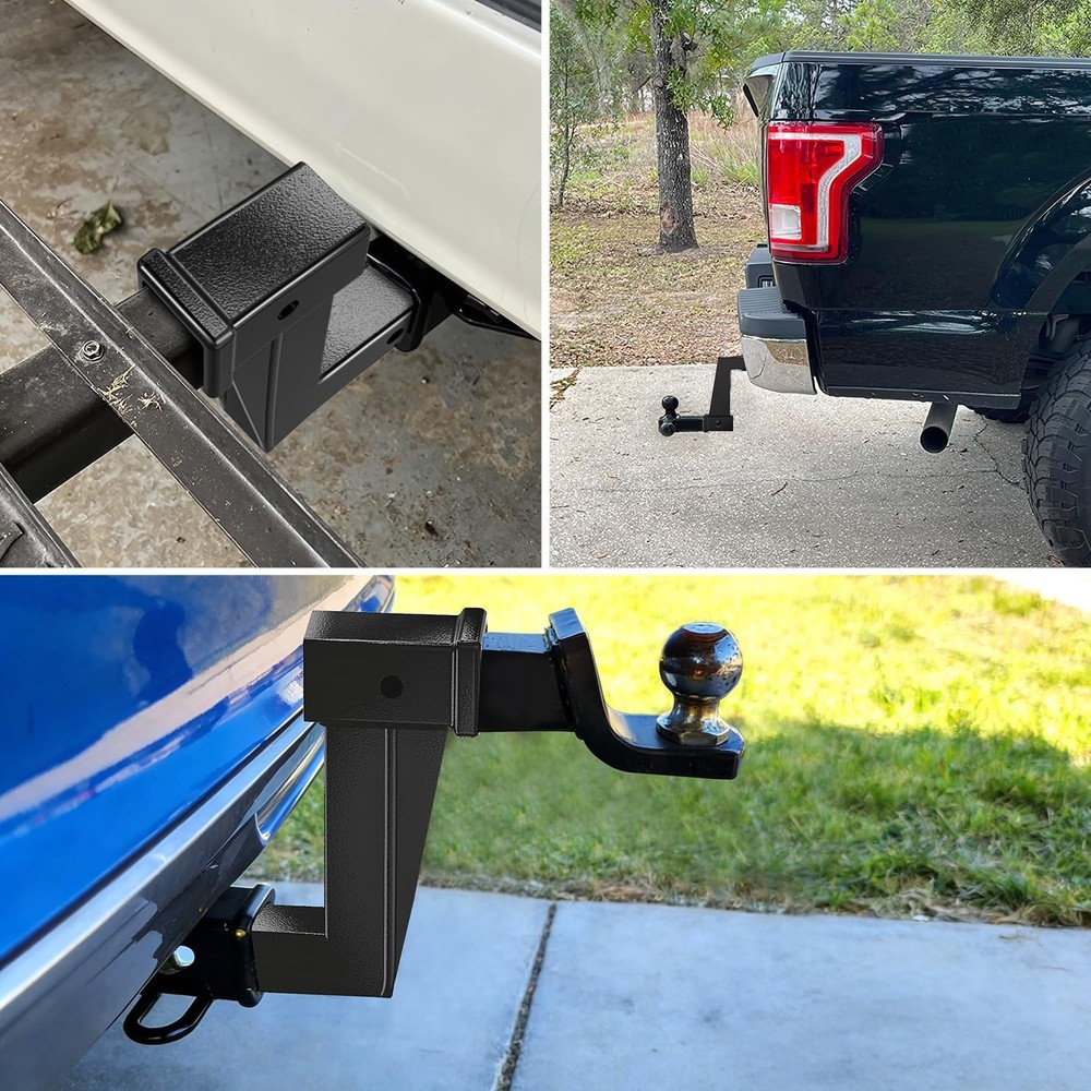 Nilight Trailer Hitch Extension Riser for 2 Inch Receiver with 10 Inch Rise Drop