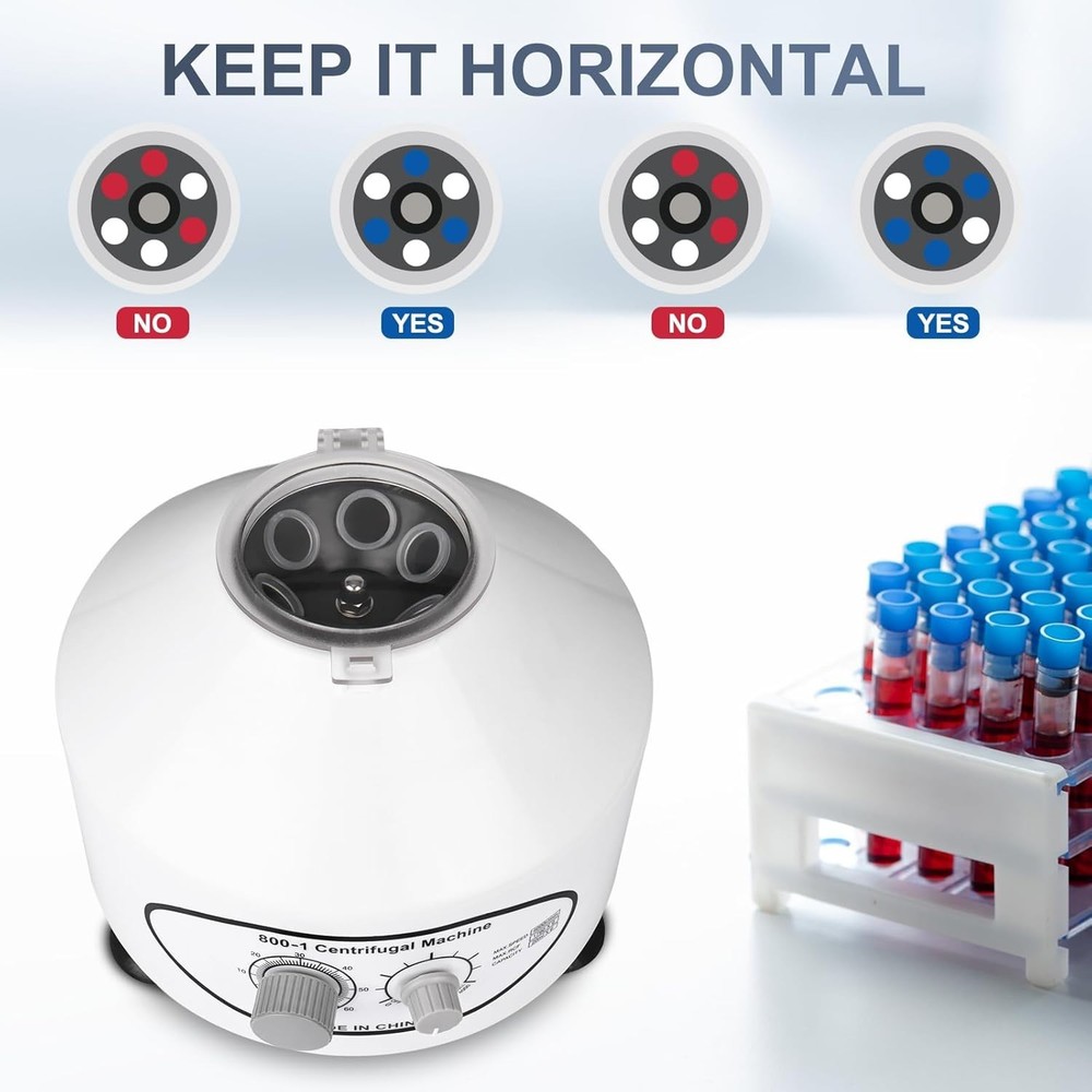 High-Efficiency Lab Centrifuge - 6 Tubes, Precise Speed Control, Timer Function