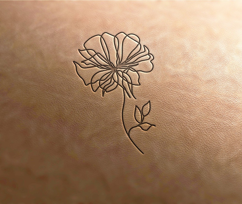 Leather Stamp Linear flower stamp 1 - Delrin Material