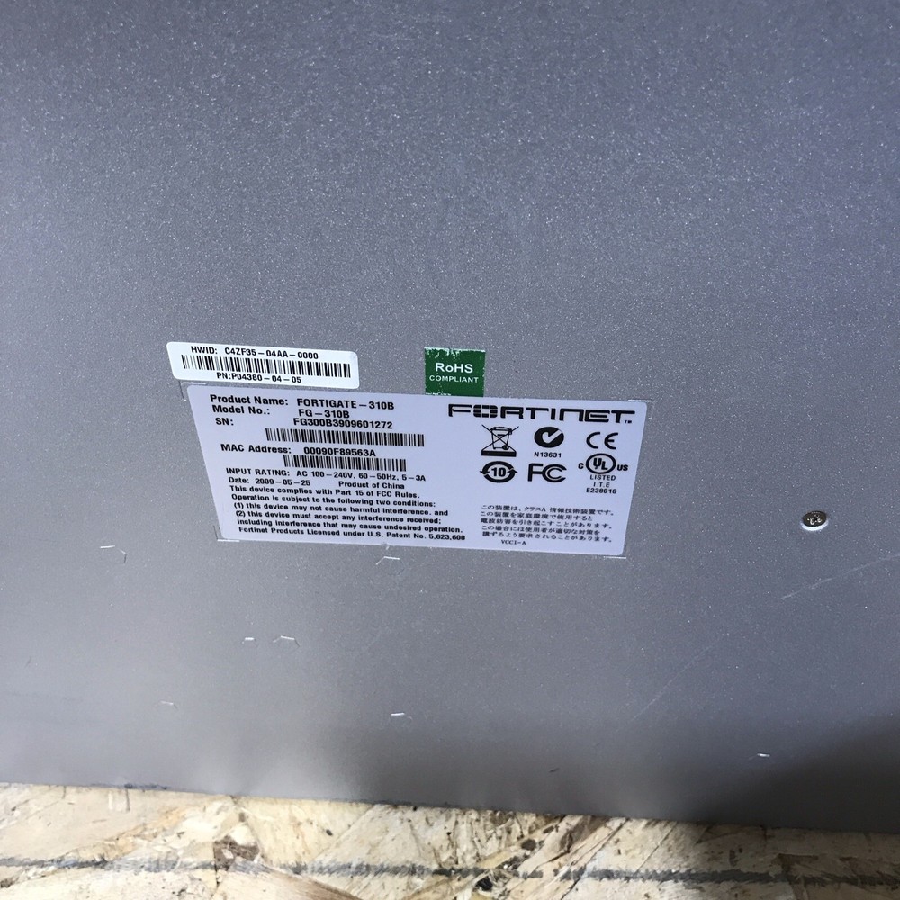 Fortinet FortiGate 310B Security Appliance, P04380