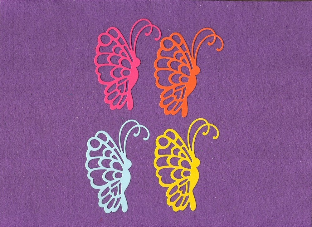 BUTTERFLY side die cuts scrapbook cards