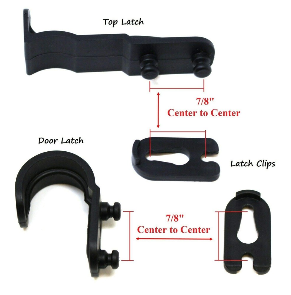 3 Pack Mailbox Plastic Latch Set Repair Kit for Solar Group Mail Box Black