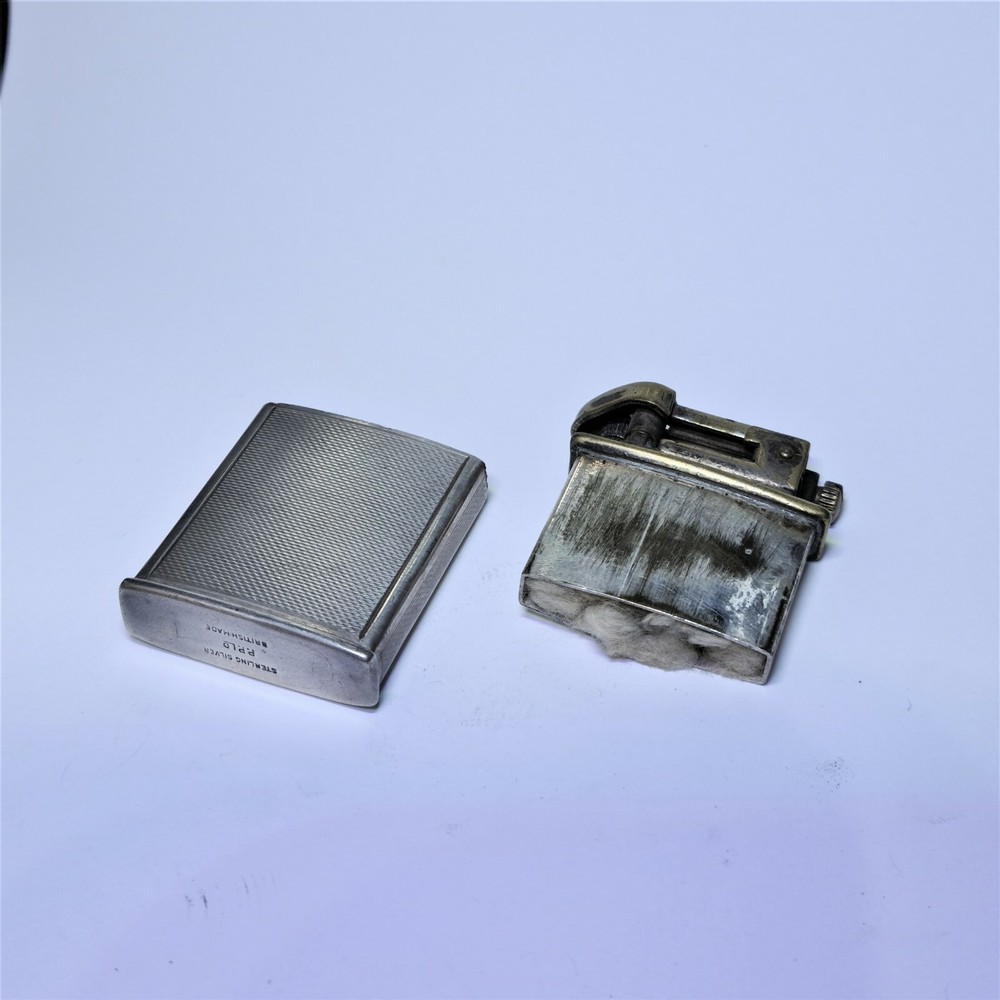 Parker Lighter, Silver Sleeve, Working Condition, Silversmith Workshop Piece,