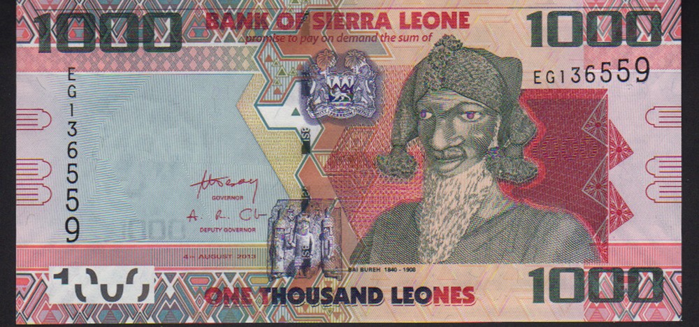 Sierra Leone 1000 Leones P30b 2013 Mint Unc