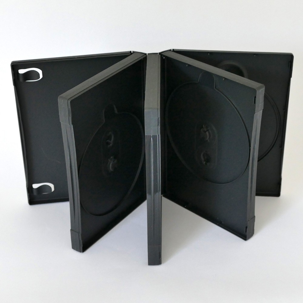1 Black Multi Seven 7 Discs DVD Case CD PC Media Storage 50mm New