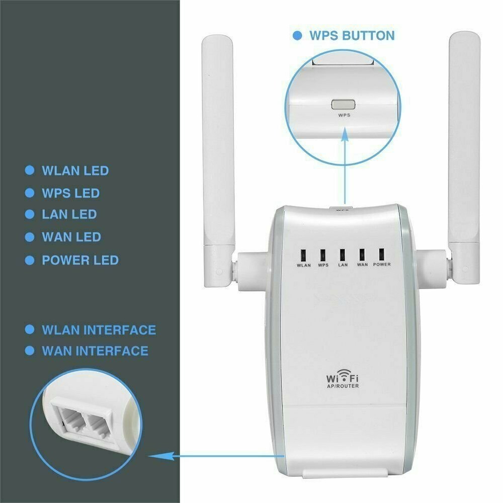 UNTESTED WiFi Router Range Extender Repeater Amplifier 300mbps 2.4G, NOB