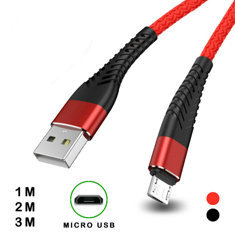 Micro USB Cable Charger Data Sync Braided For Samsung Android HTC LG 3/6/10