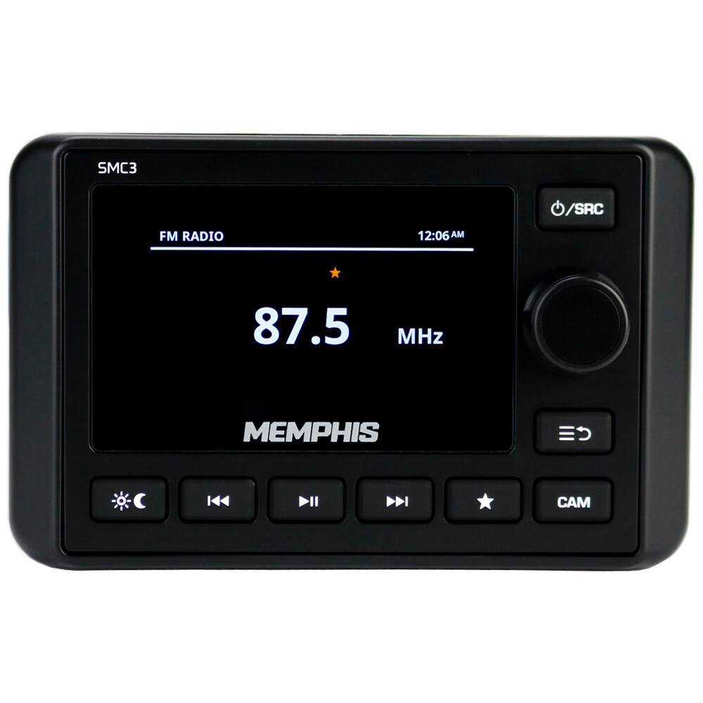 Memphis Audio SMC3 Multi-Zone Media Source Unit  3" TFT LCD Display & Bluetooth
