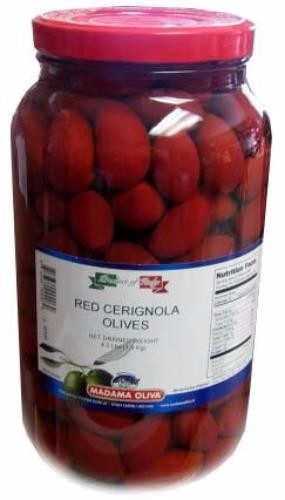 Red Cerignola Olives, 4.2 lbs JAR