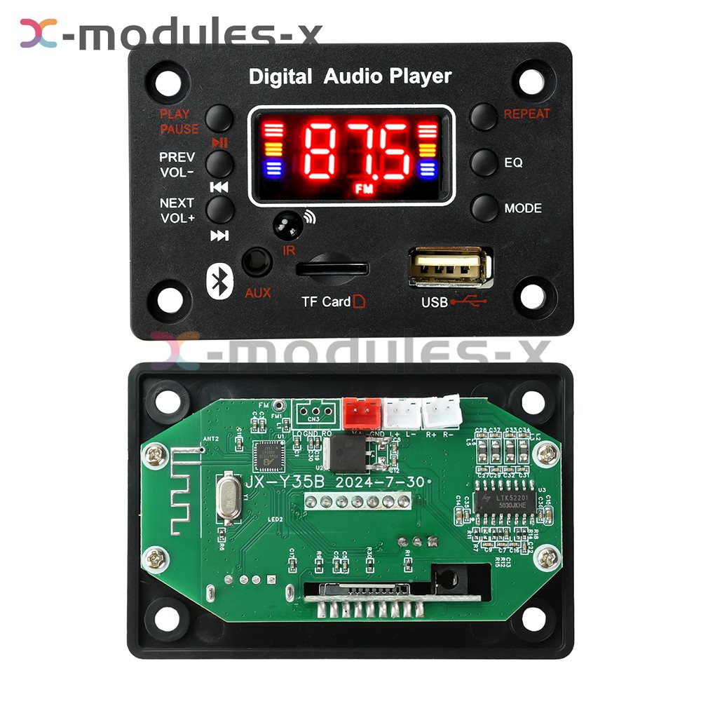 Audio Amplifier Board 2*25W 2CH Bluetooth 5.0 MP3 Decoder Board with Amplifier