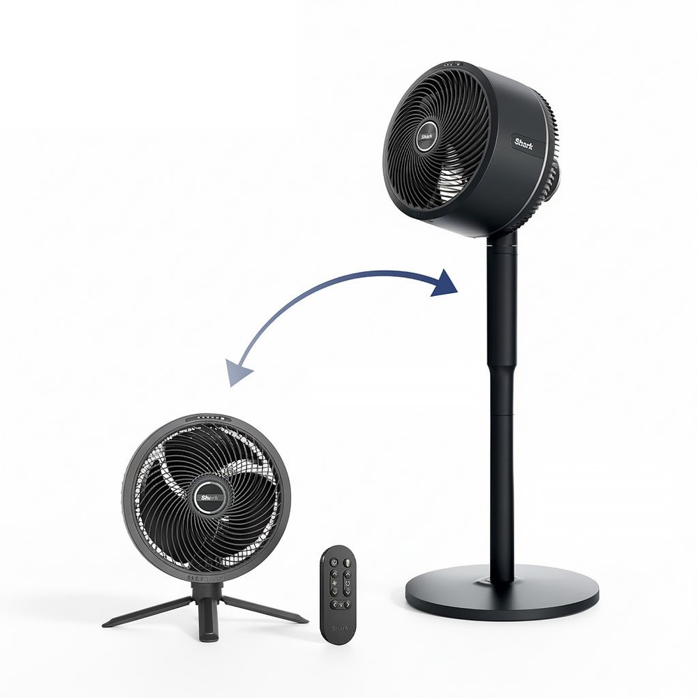 Shark FlexBreeze Portable Pedestal Tabletop Fan - Black