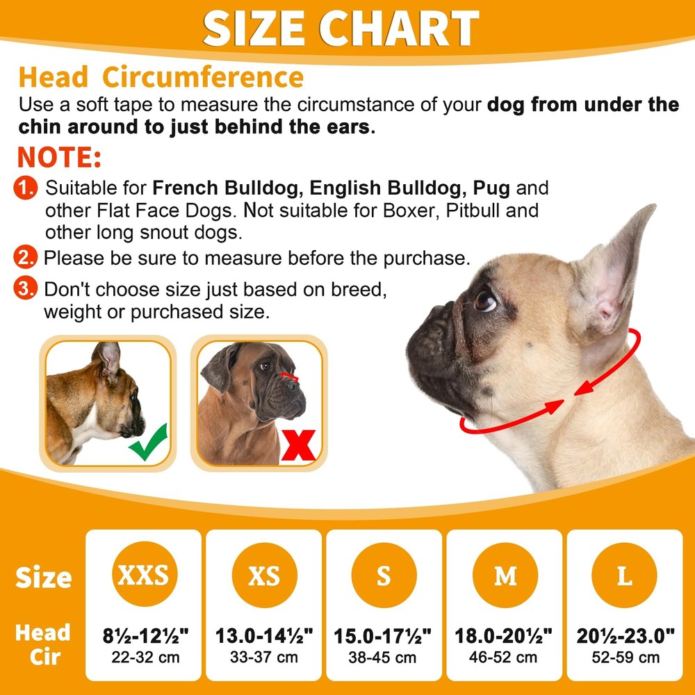 French Bulldog Muzzle Short Snout Mesh Muzzle with Tongue Out Design