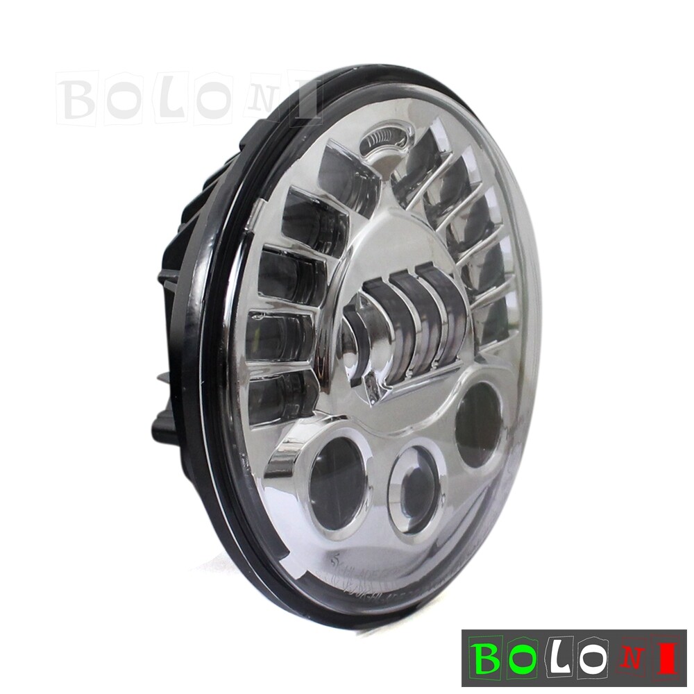 Chrome Round LED Headlight For Harley Softail Touring DOT SAE E9 approved 94-13