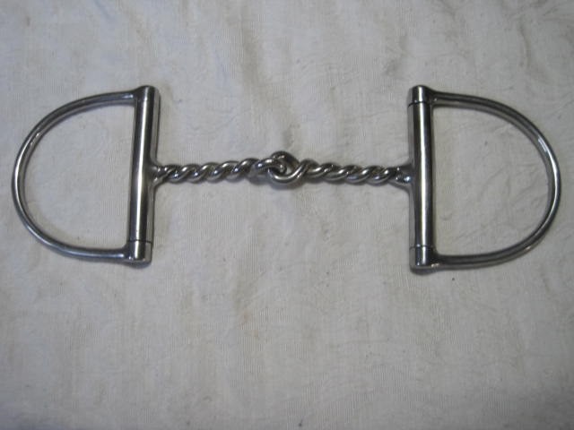 Single Twist Dee Ring Snaffle 5'' Big Dee Rings Stainless Steel