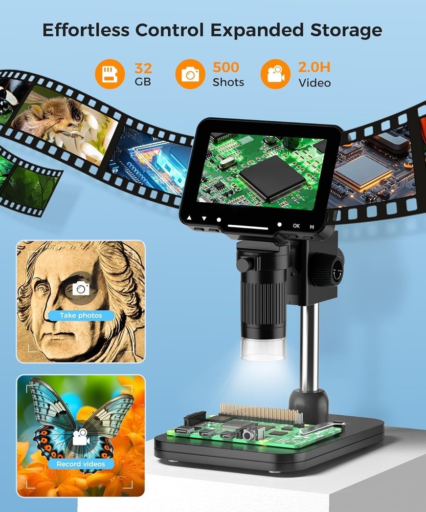 Professional 1000X Magnification Stereo Microscope Camera/