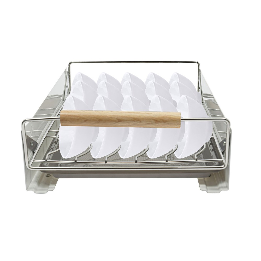 Kitchen Cabinet Organizer Pull Out Drawer Bottom-Mounted Slide Out Storage Shelf