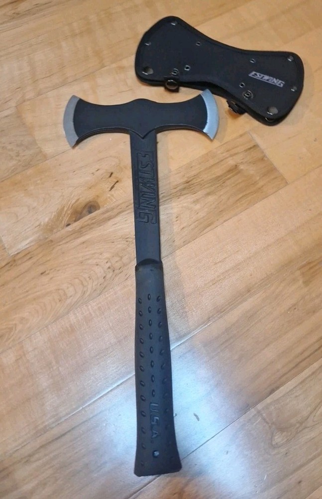 ESTWING EBDBA 16.5" BLACK EAGLE DOUBLE BIT CAMP AXE, SHOCK REDUCTION,  SHEATH