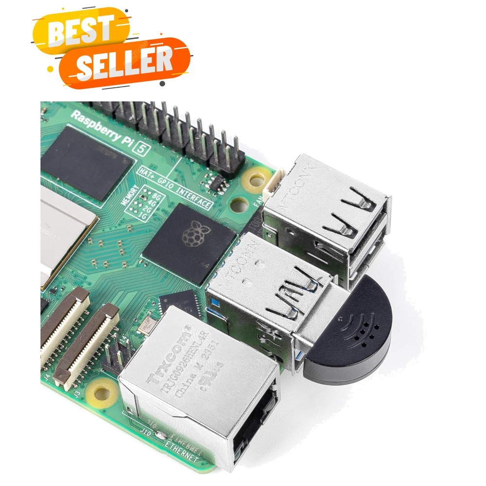 Compact USB Microphone for Raspberry Pi 5/4B/3B+ & Laptops – No Driver Needed
