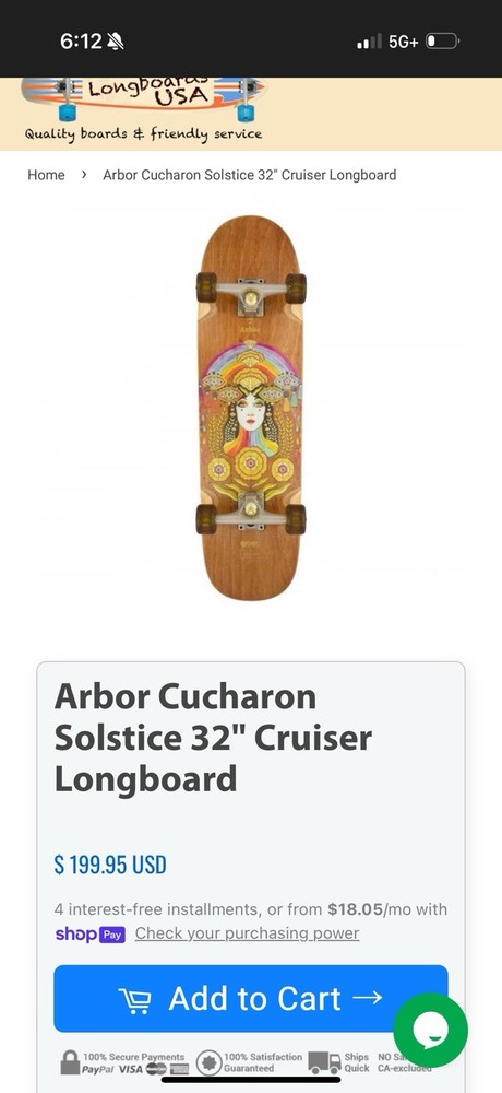 Arbor LONGBOARD Cucharon 32” Cruiser