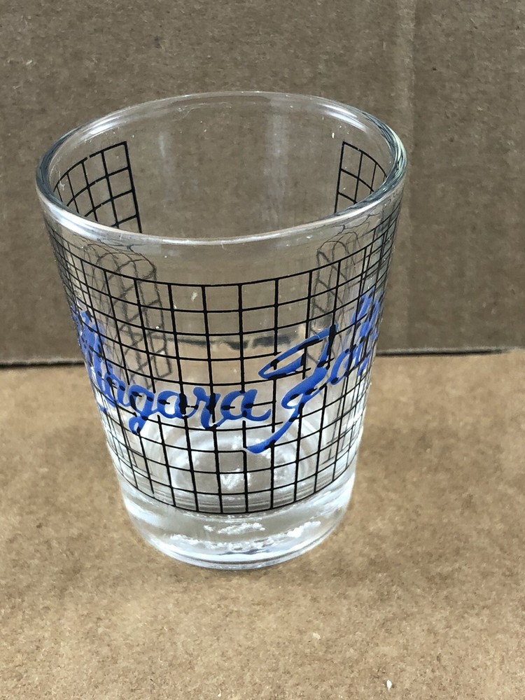 Niagara Falls Grid shot glass, COMBINED SHIP $1 PER MULTIPLE