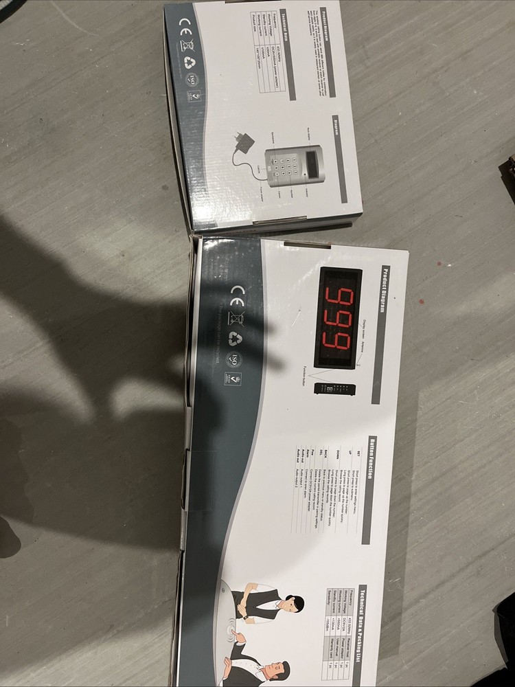 Wireless Calling System Restaurant Pager System Take A Number Display Number ...