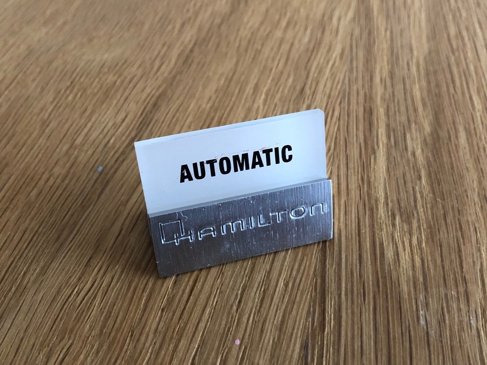 Hamilton Plaque Plate Display - Automatic - For Watches Montres