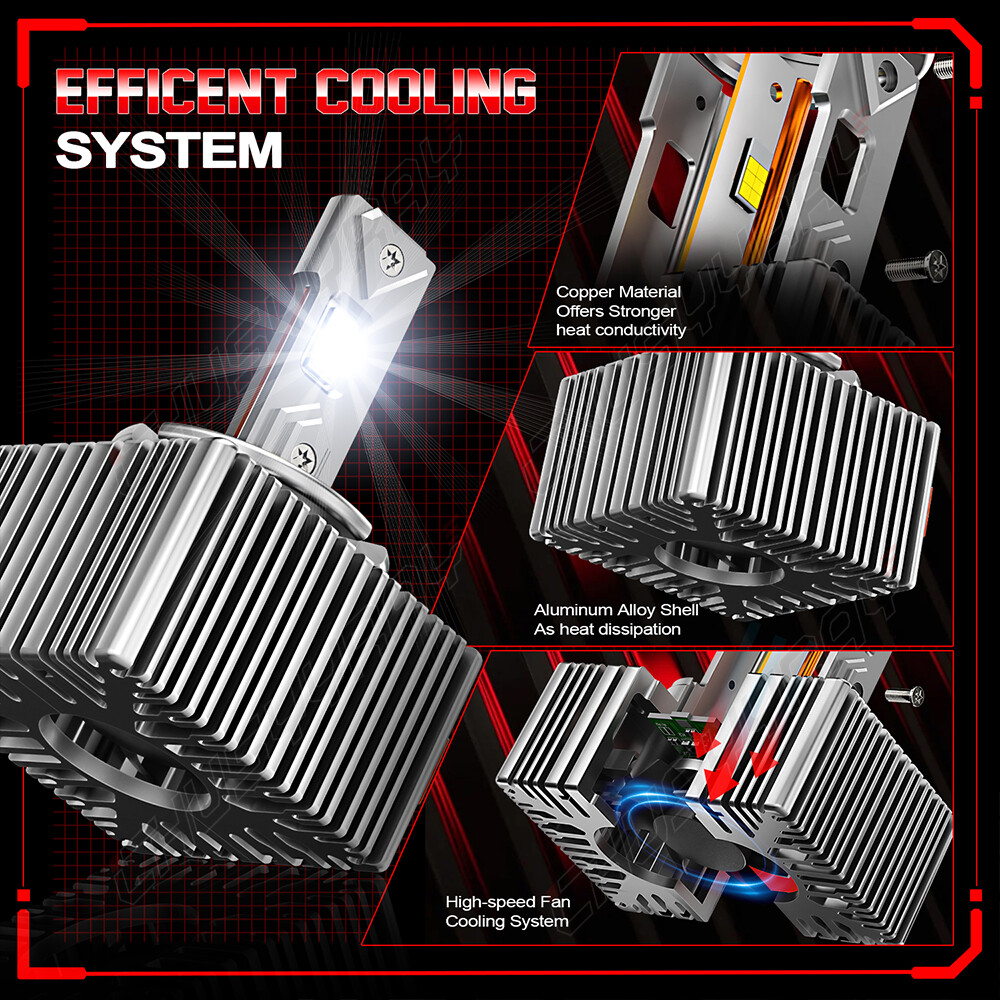 D5S LED Headlight Bulbs High-Low for chevy Silverado 1500 2016-2018 Replace HID