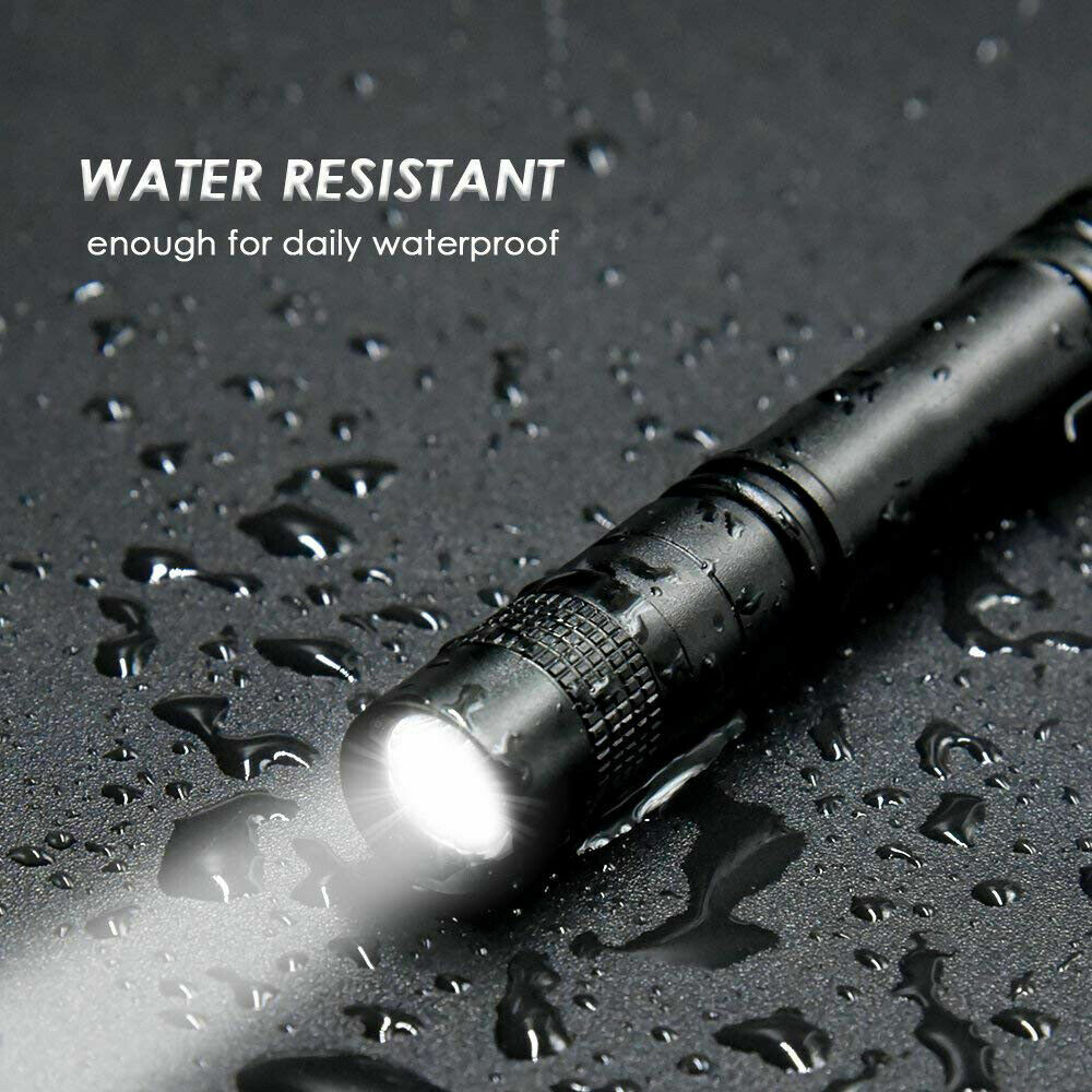 2x Mini Super Bright Small LED Torch Tiny Pen Light Camping Tactical Flashlight