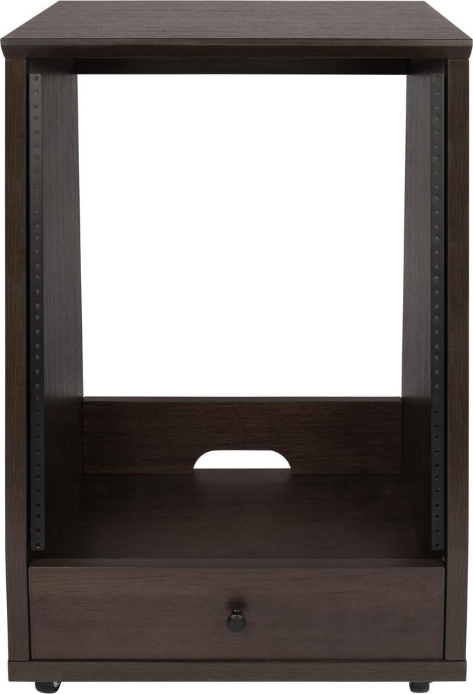 Gator Frameworks Elite 12U Angled Studio Rack - Dark Walnut Brown
