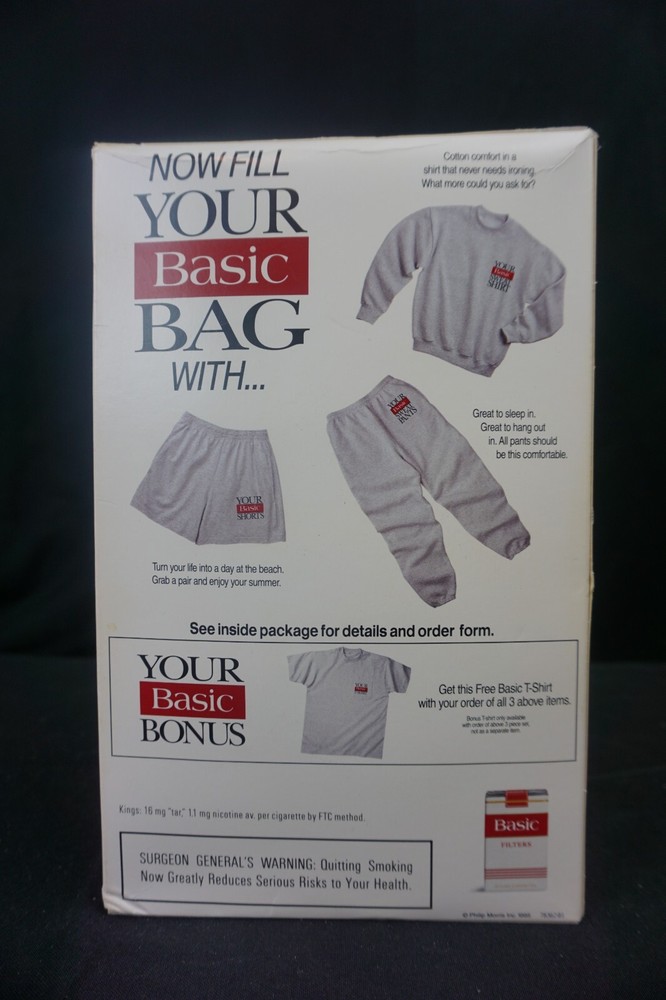 VTG 1995 Your Basic Bag Promo Basic Cigarettes Duffel Bag New