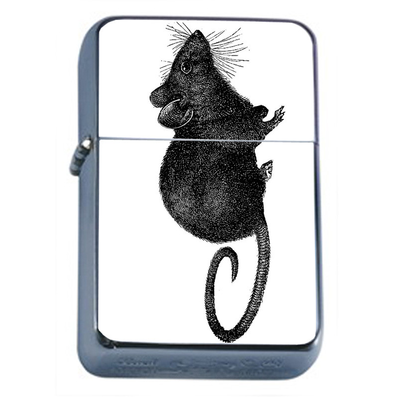 Black Rat Em1 Flip Top Oil Lighter Wind Resistant