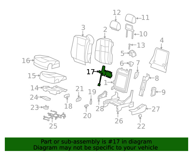 Genuine GM Lumbar Support 88994088