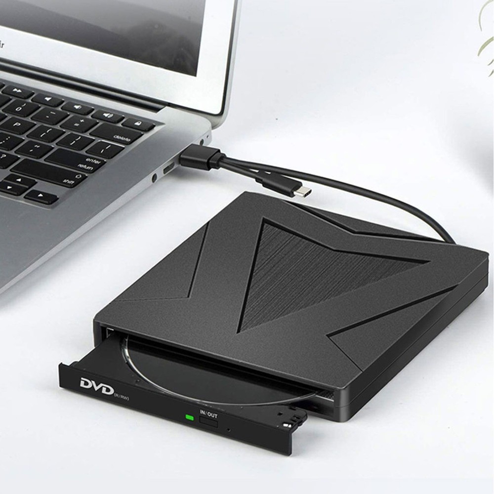 1PC 5Gbps High-Speed DVD Drive USB-C&USB-A Dual Interface Drive DVD/CD/VCD